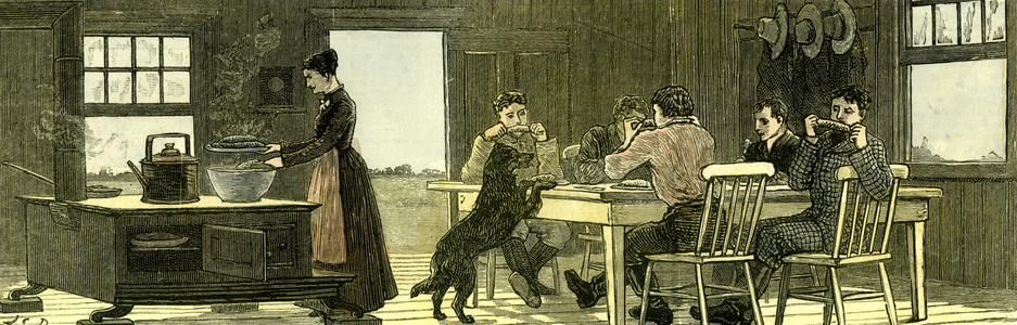 Canada Farm Life 1880 the First Kettle of Green Corn