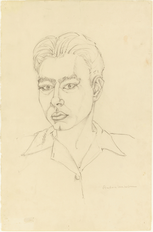 Self portrait, 1942 (graphite on paper)