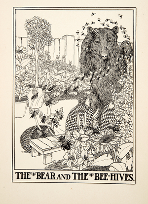 The Bear and the Beehives, from A Hundred Fables of Aesop, pub.1903 (engraving)