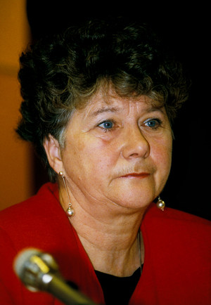 Oslo February 9, 1993. Deputy head of LO, Esther Kostøl …, 1993 (photo)