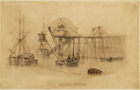Drops at Wallsend (w/c on paper)