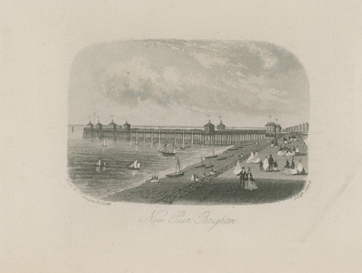 General view of the new pier in Brighton (engraving)