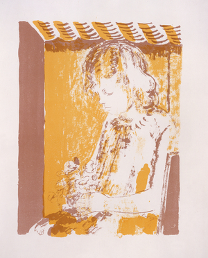 Child with Flowers, 1948 (colour litho)