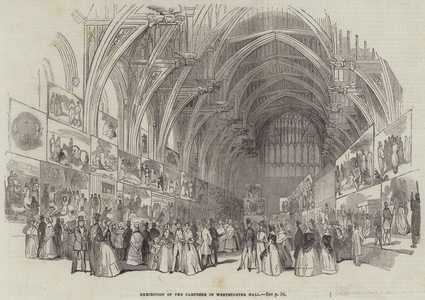 Exhibition of the Cartoons in Westminster Hall (engraving)