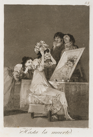 Hasta la muerta from Los Caprichos, published 1799 (etching, burnished aquatint & drypoint)