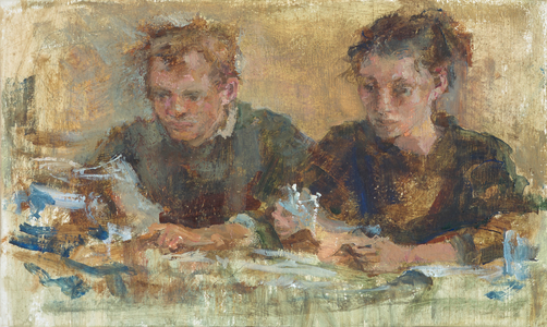Flora and Alfred, 2015 (Oil on Panel)