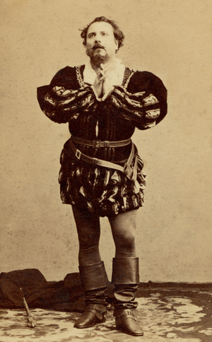 Louis Gueymard - portrait in role as Raoul de Nangis in Giacomo Meyerbeer 's opera Les Huguenots