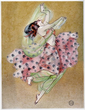 Natalia Trouhanowa, from 'Le Theatre', 1911 (colour litho)