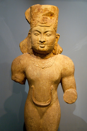 Thailand: Si Thep style, 7th century CE Mon Dvaravati figure, Si Thep Historical Park, Phetchabun Province