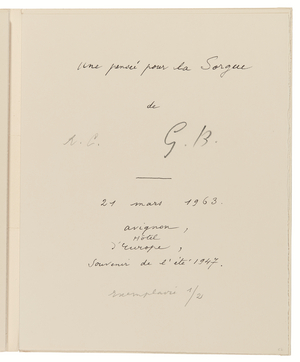 Lettera Amorosa, 1963