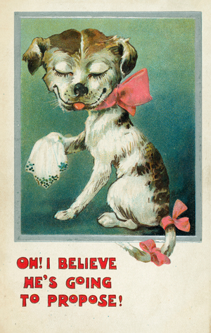 Oh, I believe he's going to propose (colour litho)