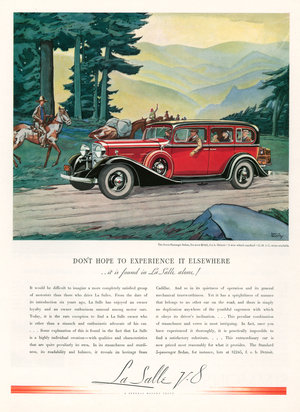 Cadillac Magazine, advert, USA, 1930s