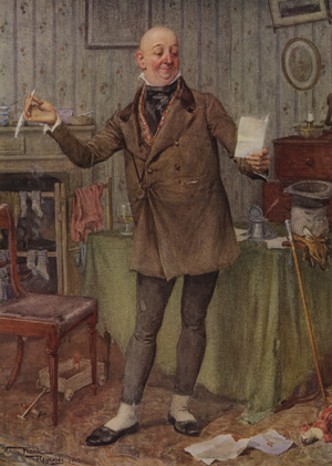 Mr Micawber (colour litho)