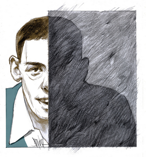 Thomas Pynchon, 2021 (digital coloured pencil drawing)