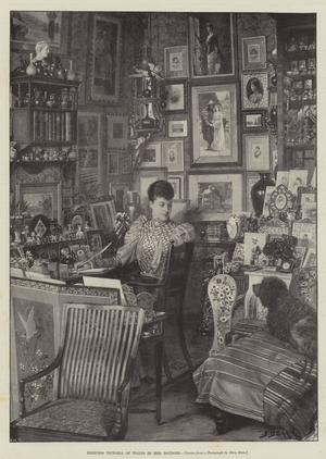 Princess Victoria of Wales in her Boudoir (litho)