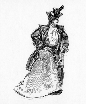 A Gibson Girl, c.1902 (litho)