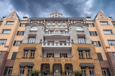 Art Nouveau apartment block built around 1900, Meuschelstr. 34, Nuremberg, Middle F..., 2024 (photo)