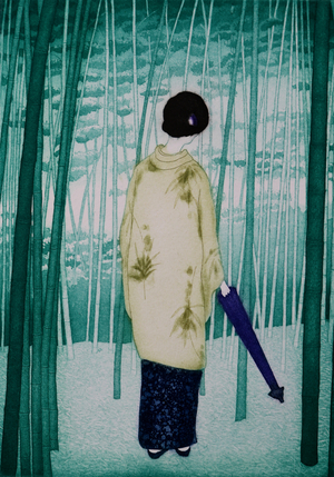 Bamboo lady, 2007 (etching)