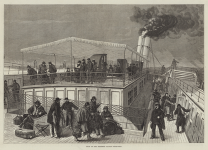 Deck of the Bessemer Saloon Steam-Ship (engraving)