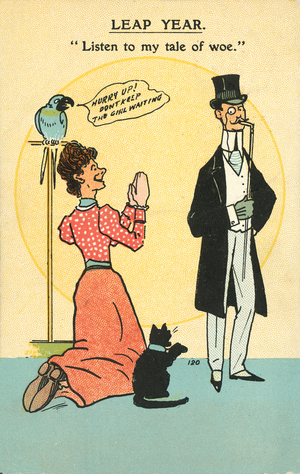 Leap year proposal (colour litho)