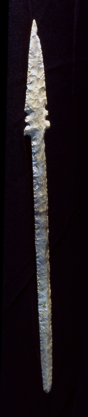Mayan Flint Spear, Late Classic period, c.600-900 AD (flint)