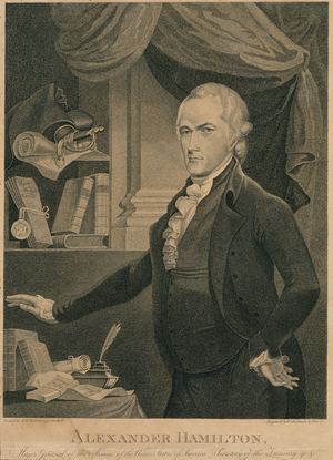 ALEXANDER HAMILTON, Major General of the Armies of the United States of America. Secretary of the Treasury &c &c, 1804 (stipple engraving on paper)