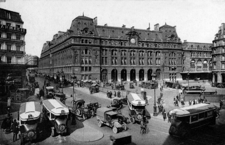Saint Lazare station in Paris, Postcard, c. 1900 - 1910