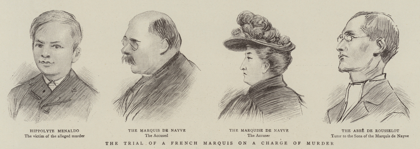The Trial of a French Marquis on a Charge of Murder (engraving)