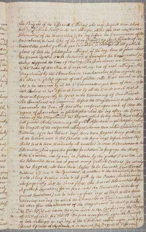 A letter from John Row, a student at St Andrews, to his uncle, 1691 (pen & ink on paper)