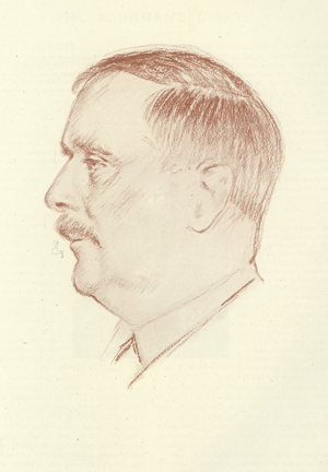 H G Wells, English novelist (litho)