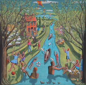 Summer (The Four Seasons), 2019 (tinted gesso on canvas on wood)