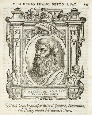 Milan, Biblioteca Braidense, Vite de piv excellent, Giorgio Vasari 1568, Giovan Francesco Penni called Il Fattore