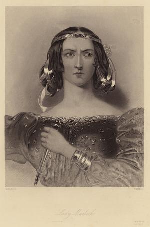 Shakespeare: Macbeth, Lady Macbeth, Act 2, Scene 2 (engraving)