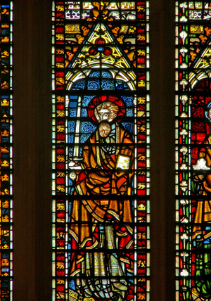Window Ww depicting St Paul? (stained glass)