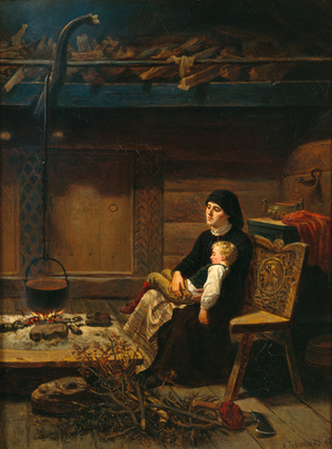 The widow and her son, 1868 (painting)