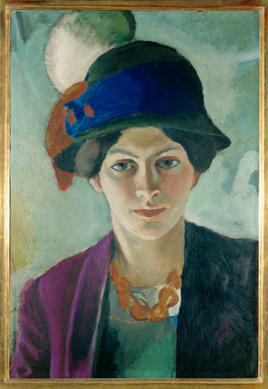 Elisabeth mit Hut (painting on canvas)