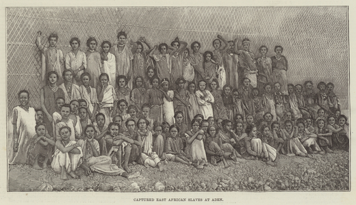 Captured East African Slaves at Aden (engraving)