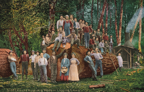 Leisure hour in a Western Logging Camp (photo)