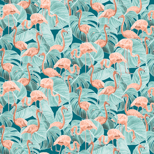 Flamingos pattern, 2020 (graphite pencil & digital)