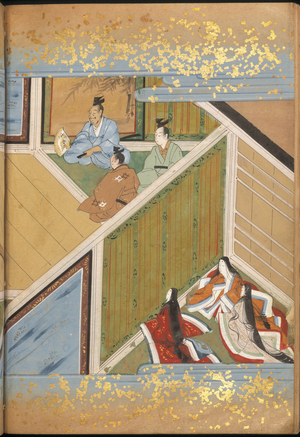 Japanese ladies behind screen