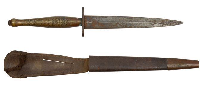 Fairbairn Sykes fighting knife and sheath. 2nd Pattern. Wilkinson Sword Co. England, 20th century, 20th century