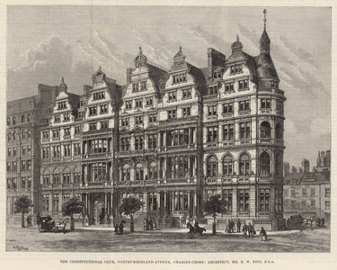The Constitutional Club, Northumberland Avenue (engraving)