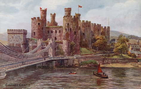 Conway Castle (colour litho)