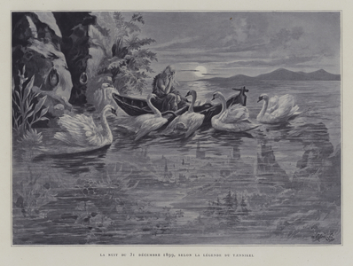 La Nuit du 31 Decembre 1899, selon la Legende du Taennikel (The Night of 31 December 1899, according to the Legend of Taennikel) (litho)