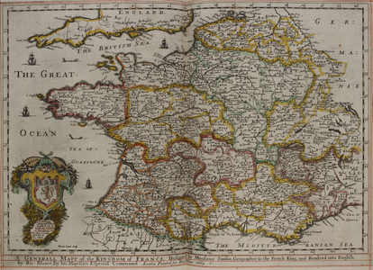 Map of France, 17th century.