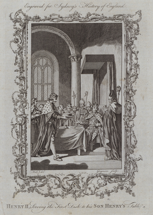 Henry II Serving the First Dish to his Son Henry's Table (engraving)