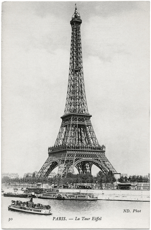 View of the Eiffel Tower, c.1905 (b/w photo)