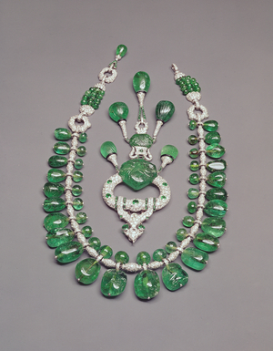 Post Emerald Necklace, 1928-29 (emeralds & diamonds set in platinum)