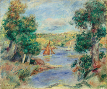 Sailboats at Cagnes, 1890(oil on canvas)