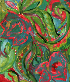 Textile Design, 1972 (tempera on paper)